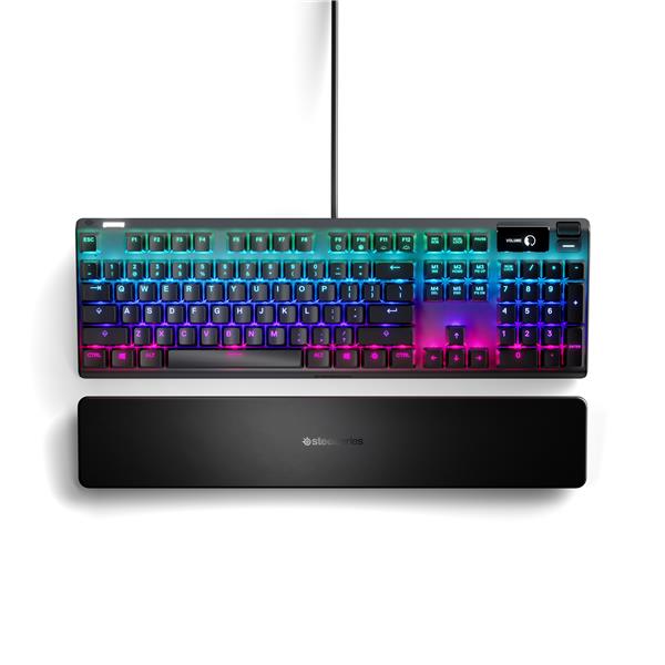 STEELSERIES APEX 7 Mechanical Gaming Keyboard – OLED Smart Display – USB Passthrough & Media Controls – Tactile & Clicky – RGB LED Backlit