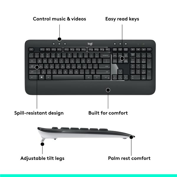 LOGITECH MK540 Advanced Wireless Keyboard/Mouse Combo (920-008671)(Open Box)