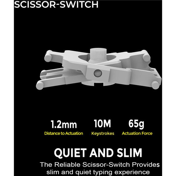 ADESSO Multi OS Wireless Scissor Switch desktop keyboard