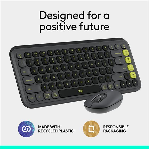 LOGITECH Pop Icon Combo Graphite-Lime Combo