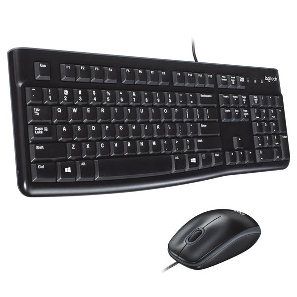 LOGITECH MK120 USB Wired Desktop Keyboard and Mouse Combo