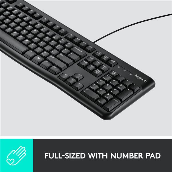 LOGITECH MK120 USB Wired Desktop Keyboard and Mouse Combo