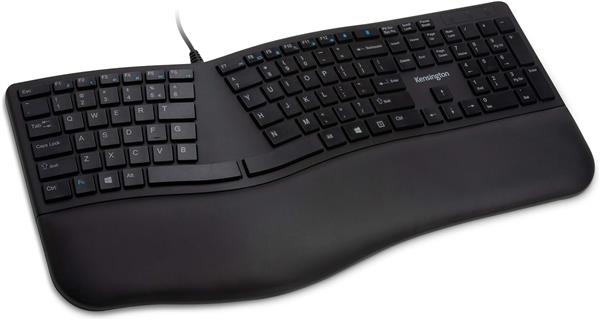 KENSINGTON Pro Fit Ergo Wired Keyboard (K75400US)