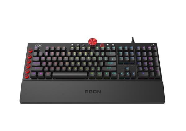 AOC AGON AGK700 Tournament-Grade RGB Gaming Mechanical Keyboard, Cherry MX Blue Switches