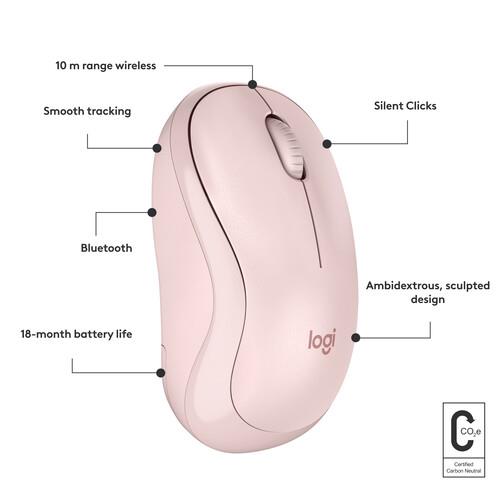 LOGITECH M240 SILENT BLUETOOTH MOUSE (ROSE)