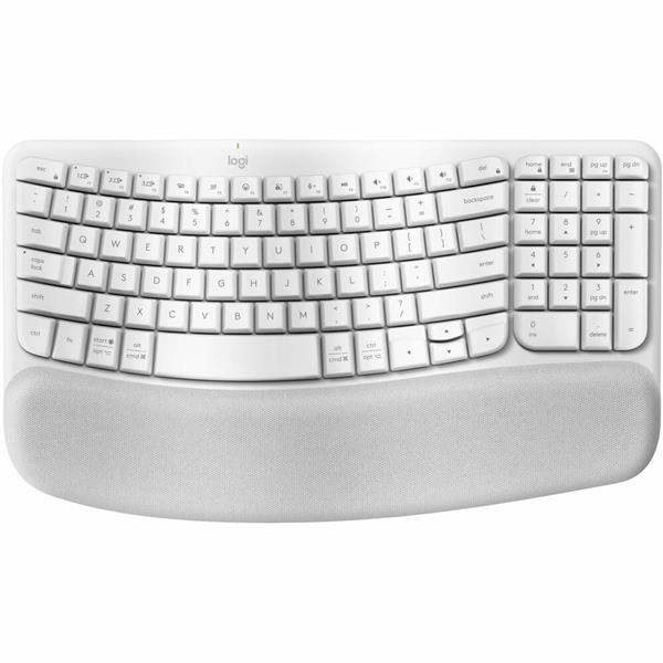 LOGITECH Wave Keys Wireless Ergonomic Keyboard - Off-White