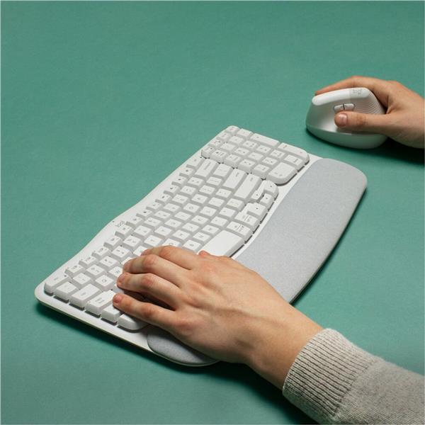 LOGITECH Wave Keys Wireless Ergonomic Keyboard - Off-White