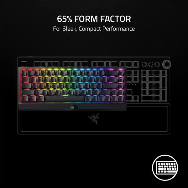 RAZER BlackWidow V4 Mini HyperSpeed Wireless Gaming Keyboard