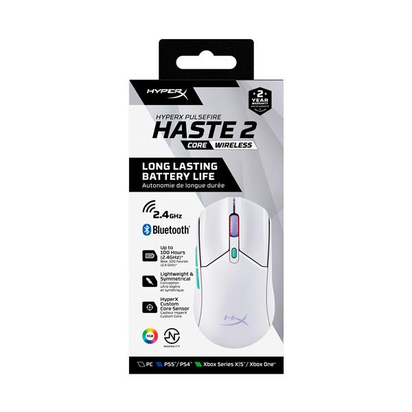 HyperX Pulsefire Haste 2 Core Wireless White Gaming Mouse