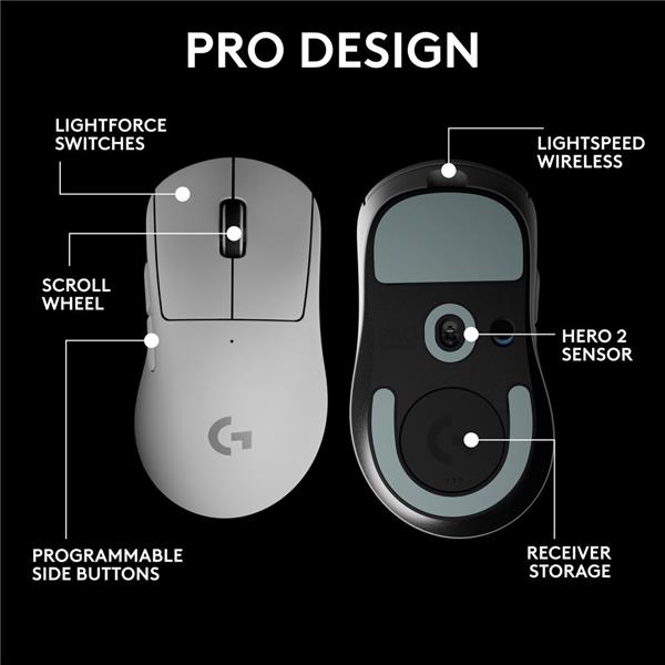 LOGITECH G PRO X SUPERLIGHT 2 DEX LIGHTSPEED Wireless Gaming Mouse