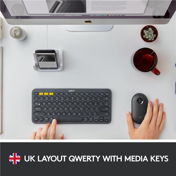 LOGITECH K380 Multi-Device Bluetooth Keyboard - Grey