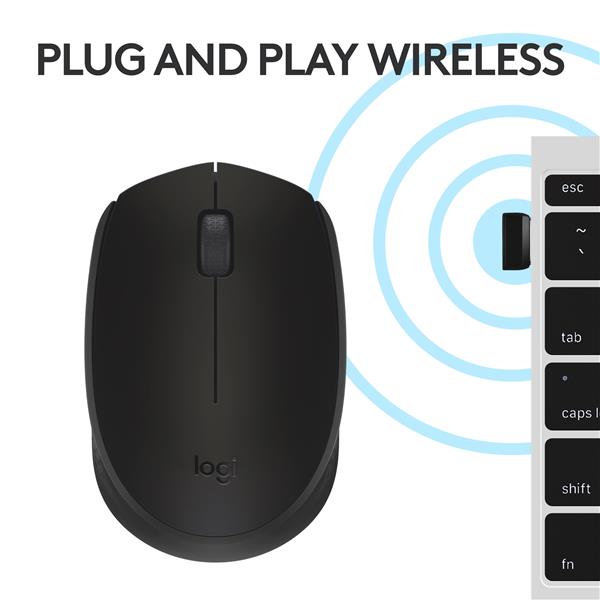 LOGITECH  M170 Wireless Mouse (Black)(Open Box)