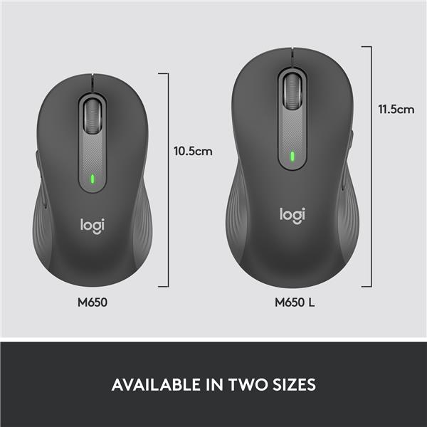 LOGITECH Signature M650 L Wireless Mouse - Graphite(Open Box)