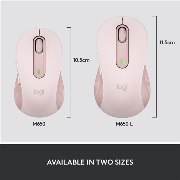 LOGITECH Signature M650 Wireless Mouse - Rose