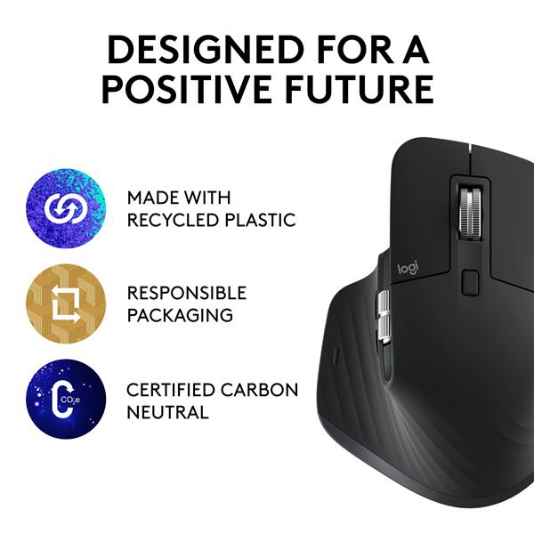 LOGITECH MX Master 3S Performance Wireless Mouse - Black(Open Box)