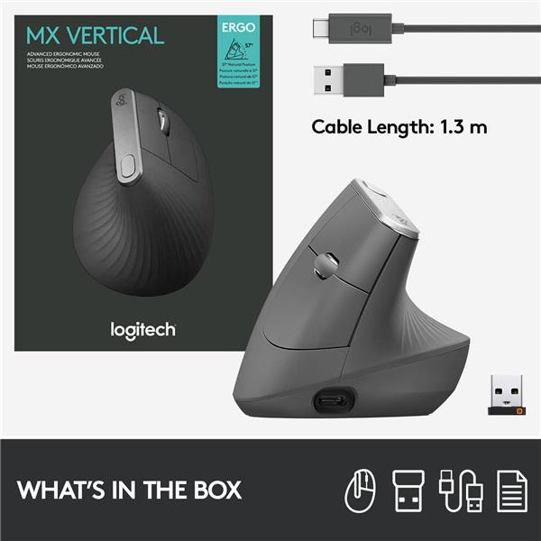 LOGITECH MX Vertical Advanced Ergonomic Mouse(Open Box)