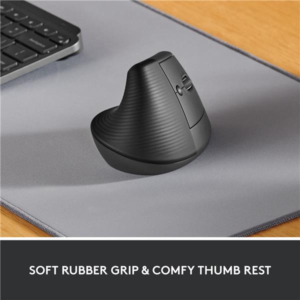 LOGITECH  Lift Vertical Ergonomic Wireless Mouse (Graphite)