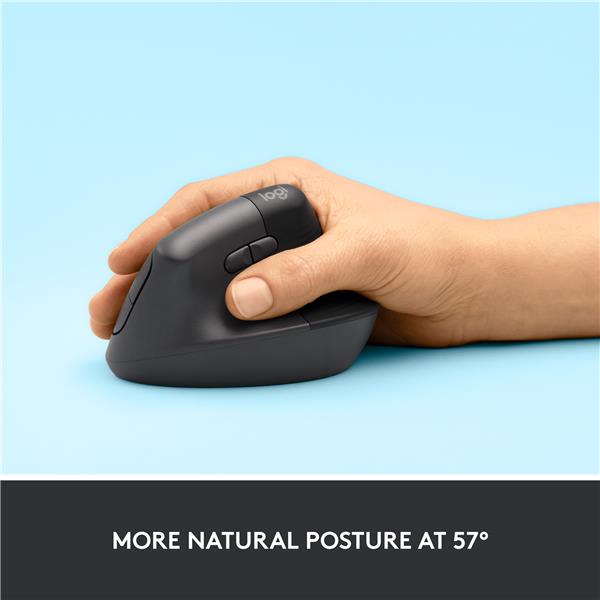 LOGITECH  Lift Vertical Ergonomic Wireless Mouse (Graphite)