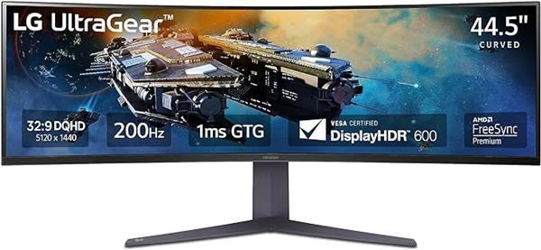 LG UltraGear 45" QHD 5120x1440 Curved VA 200Hz 1ms(GTG) Gaming Monitor(Open Box)