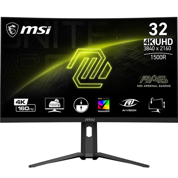 MSI MAG 31.5" 4K VA Curve 1500R 160Hz 1ms(MPRT) Gaming Monitor