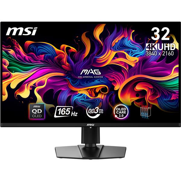 MSI MAG 321UP QD-OLED 32" 4K QD-OLED 165Hz 0.03ms Gaming Monitor