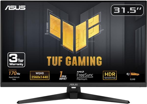 ASUS TUF Gaming 32" QHD 2560x1440 VA 170Hz 1ms (MPRT) Gaming Monitor