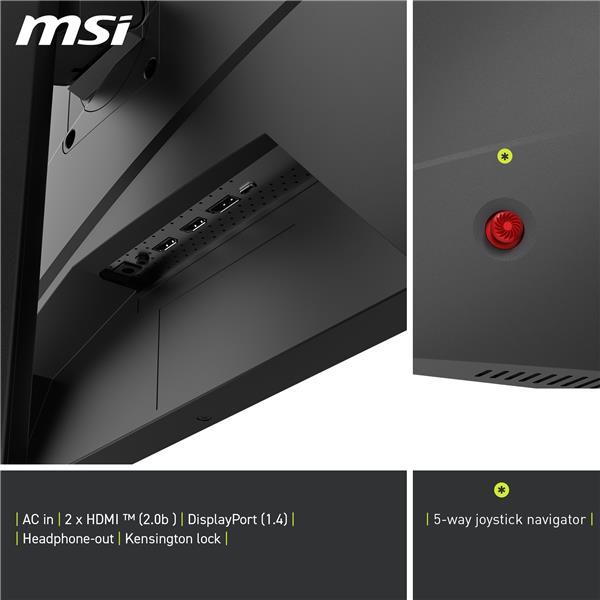 MSI MAG 27" FHD 1920x1080 Rapid IPS 180Hz 0.5ms (GTG) Gaming Monitor