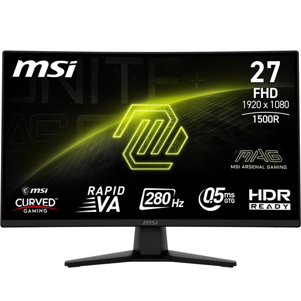 MSI MAG 27" FHD Curved Rapid VA 280Hz 0.5ms (GtG) Gaming Monitor