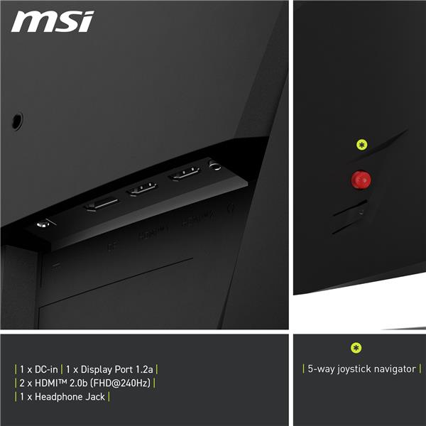 MSI MAG 27" FHD Curved Rapid VA 280Hz 0.5ms (GtG) Gaming Monitor