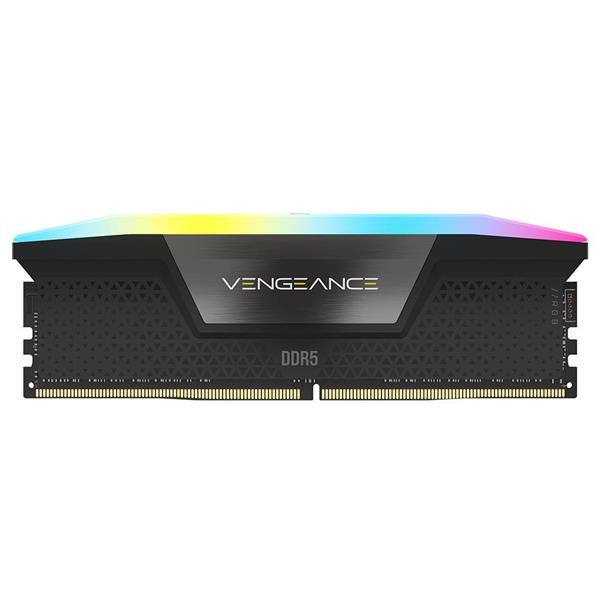 CORSAIR Vengeance RGB 64GB (4x16GB) DDR5 5600MHz CL36 Black 1.25V Desktop Memory (CMH64GX5M4B5600C36)(Open Box)