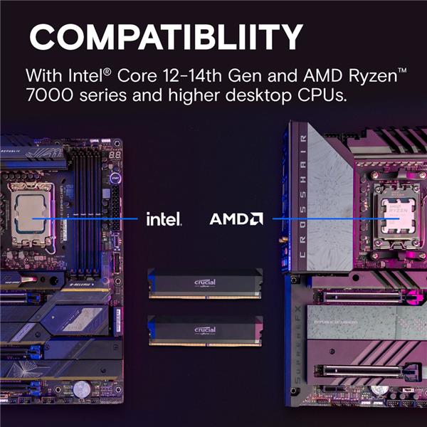 CRUCIAL Pro Overclocking 32GB (2x16GB) DDR5 6000MHz CL36 UDIMM