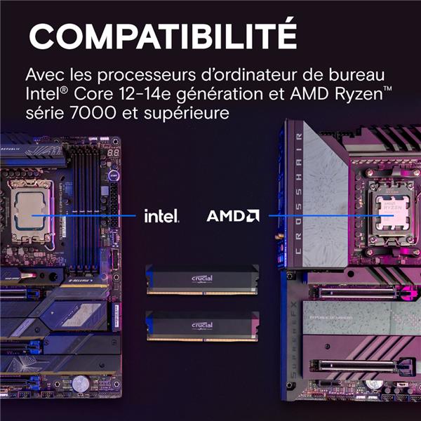 CRUCIAL Pro Overclocking 32GB (2x16GB) DDR5 6000MHz CL36 UDIMM