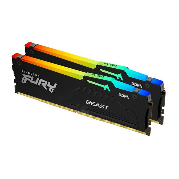 KINGSTON FURY Beast RGB 64GB (2x32GB) DDR5 6400MHz CL32 UDIMM(Open Box)