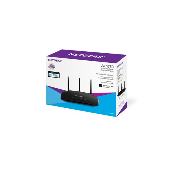 NETGEAR (R6350-100CNS) AC1750 Smart WiFi Router — Dual Band Gigabit(Open Box)