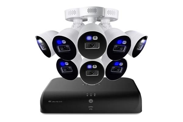 Lorex 4K 12 Camera Capable (8 Wired and 4 Fusion Wi-Fi) 2TB Wired DVR System with 8 Smart Deterrence Cameras