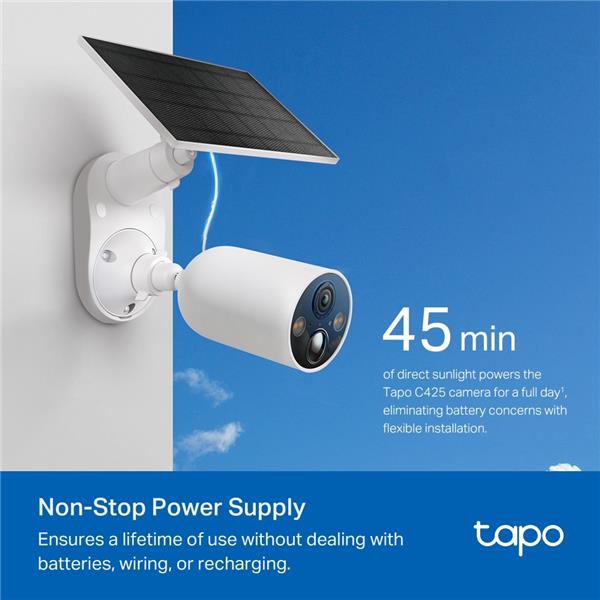 TP-Link Tapo C425 KIT, Solar-Powered Security Camera Kit