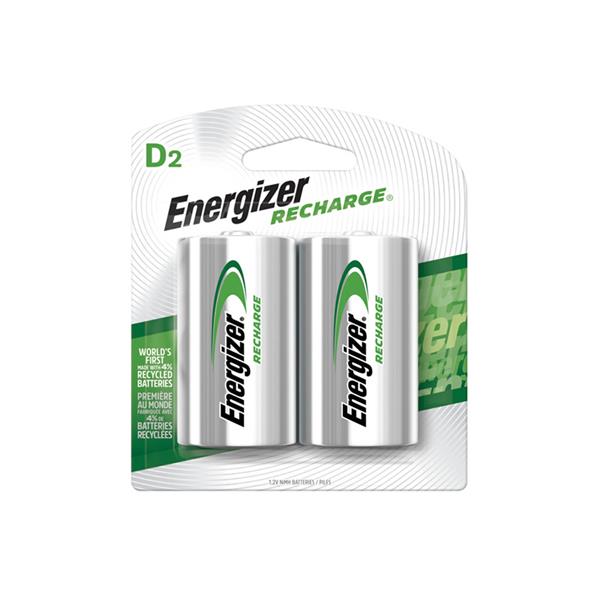 ENERGIZER D 2500mAh NiMH Rechargeable Battery 2 Pack