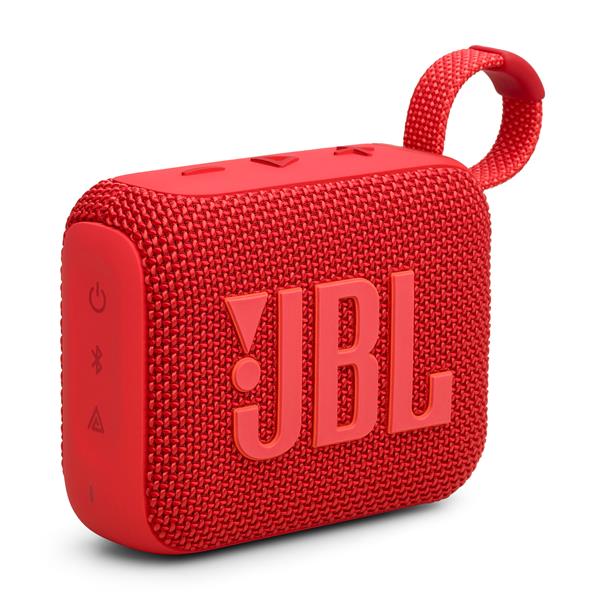 JBL Go 4 Ultra-Portable Waterproof Bluetooth Speaker, Red