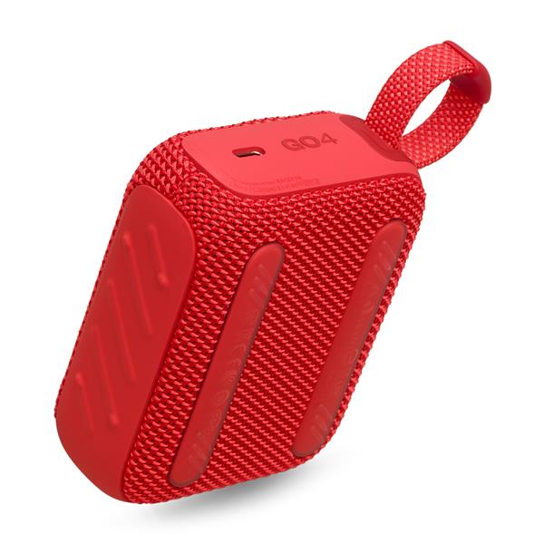 JBL Go 4 Ultra-Portable Waterproof Bluetooth Speaker, Red