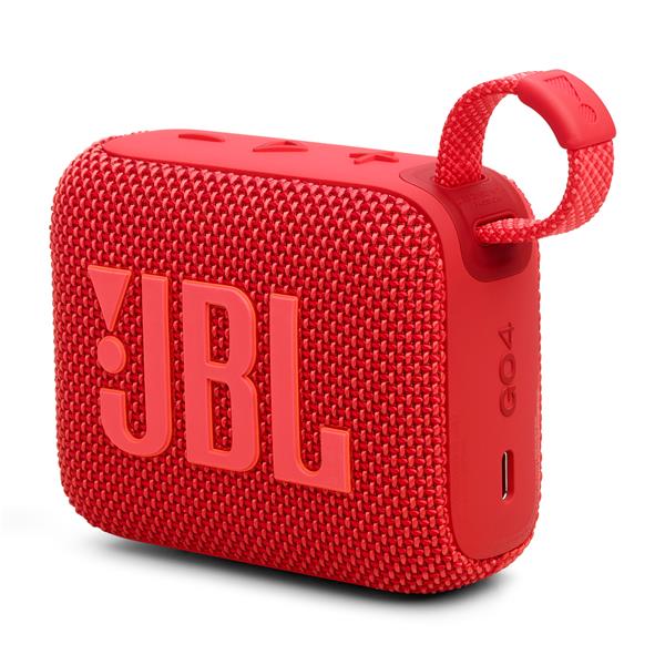 JBL Go 4 Ultra-Portable Waterproof Bluetooth Speaker, Red