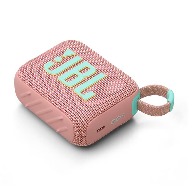 JBL Go 4 Ultra-Portable Waterproof Bluetooth Speaker, Pink