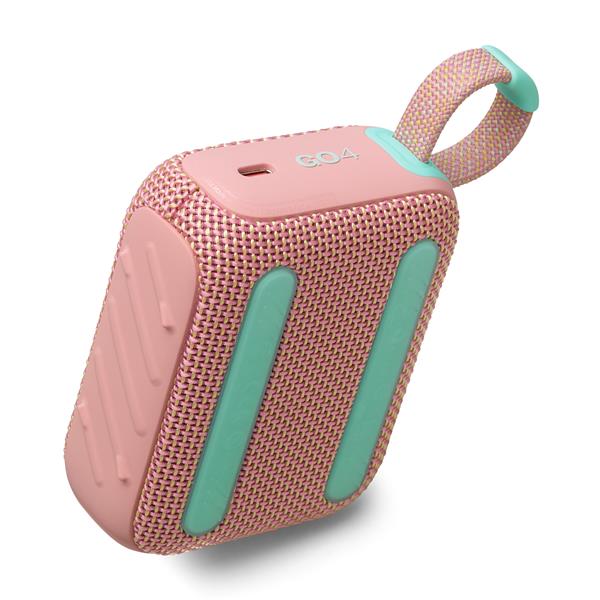 JBL Go 4 Ultra-Portable Waterproof Bluetooth Speaker, Pink