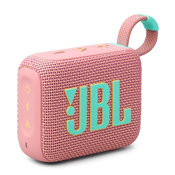 JBL Go 4 Ultra-Portable Waterproof Bluetooth Speaker, Pink