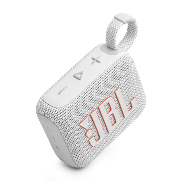 JBL Go 4 Ultra-Portable Waterproof Bluetooth Speaker, White