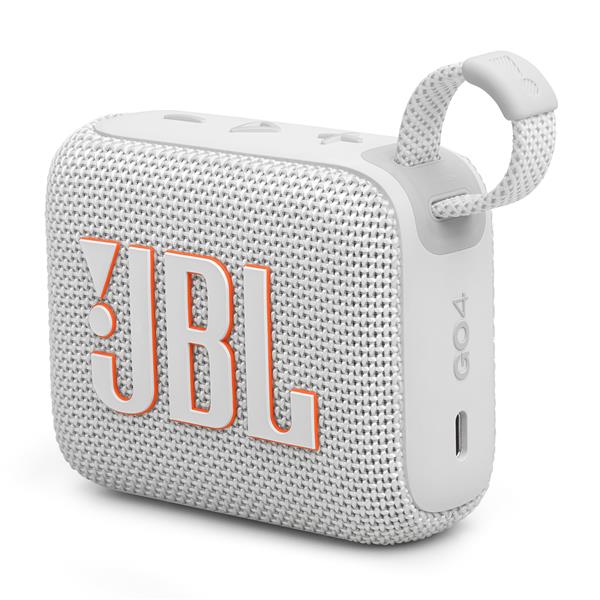 JBL Go 4 Ultra-Portable Waterproof Bluetooth Speaker, White