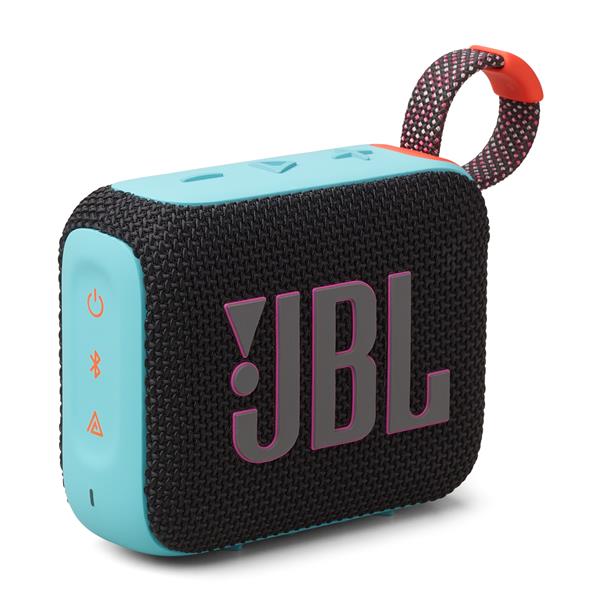 JBL Go 4 Ultra-Portable Waterproof Bluetooth Speaker, Black/Orange