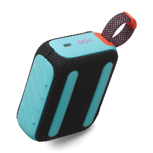 JBL Go 4 Ultra-Portable Waterproof Bluetooth Speaker, Black/Orange