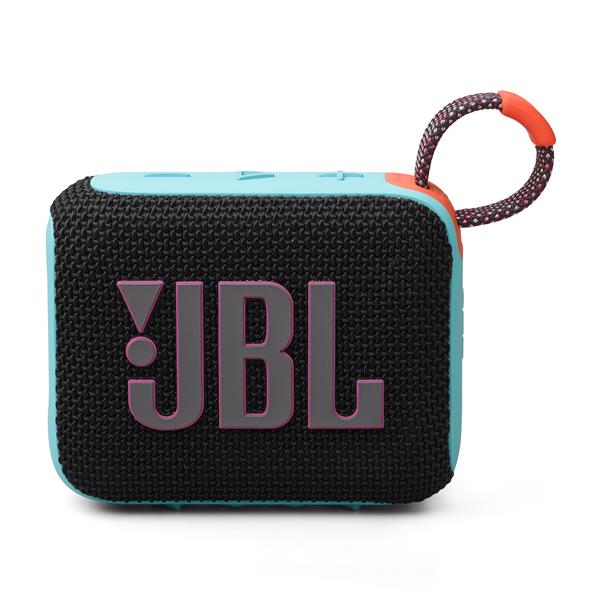 JBL Go 4 Ultra-Portable Waterproof Bluetooth Speaker, Black/Orange