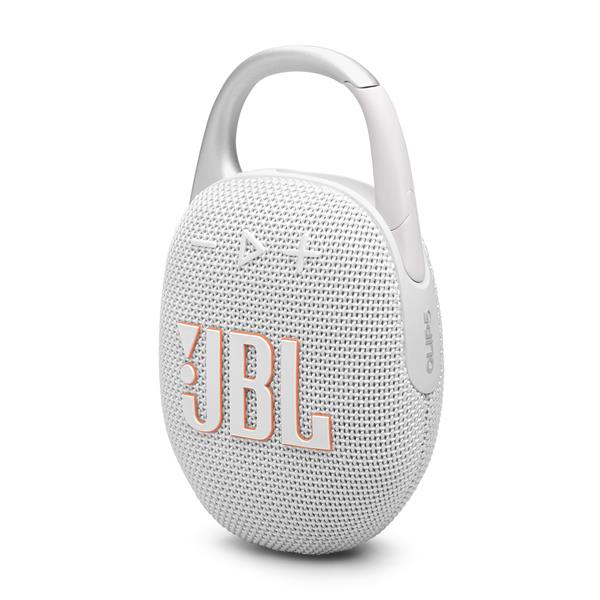 JBL Clip 5 Ultra-Portable Waterproof Speaker, White