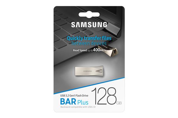 SAMSUNG BAR Plus 128GB USB 3.1 Flash Drive Silver